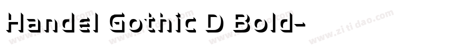 Handel Gothic D Bold字体转换